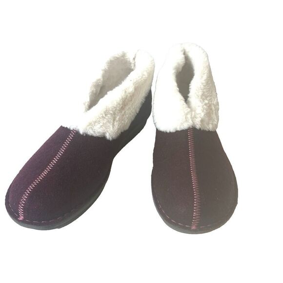 Clarks Cloudsteppers Womens 11 M Outdoor/Indoor Burgundy Slippers Comfort Casual - Picture 3 of 12